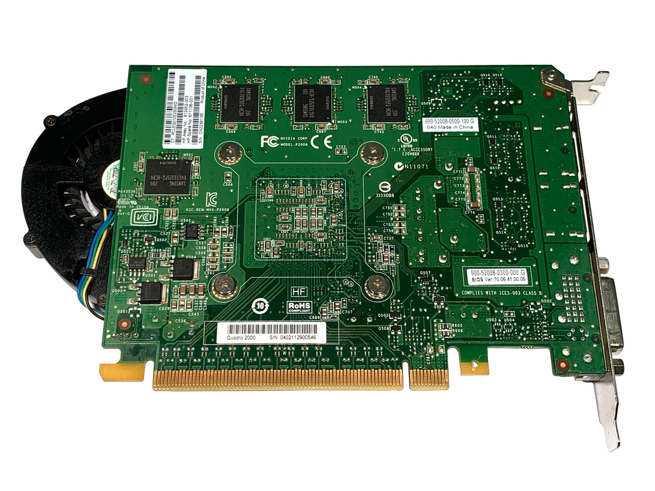 671136001 HP Quadro 2000 PCIE Graphics Card