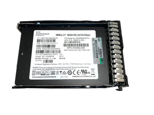 872348-B21 HPE 960GB 6G SATA MU SFF SC DS SSD