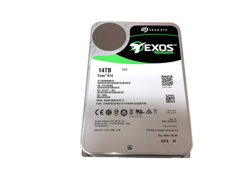 The ST14000NM0018 is a SeaGate Exos X14 14 Terabyte, 3.5 Inch, SATA Hard Drive.