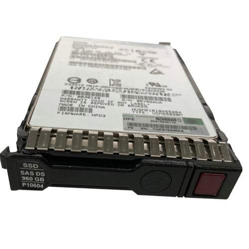 P37068-001 HPE 960GB solid state drive that comes with a SmartCarrier tray.