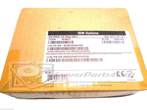 90Y8872 IBM 600GB 10K 6G SAS 2.5” HS Hard Drive 90Y8872 IBM 600GB 10K 6G SAS 2.5” HS Hard Drive