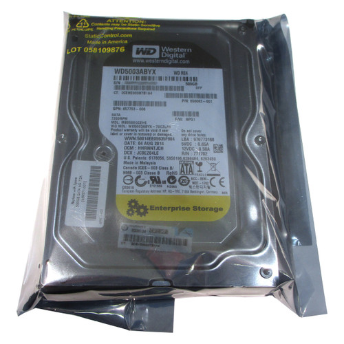 659341-B21 HP 500GB 6G 7.2K RPM SATA 3.5” MDL Hard Drive