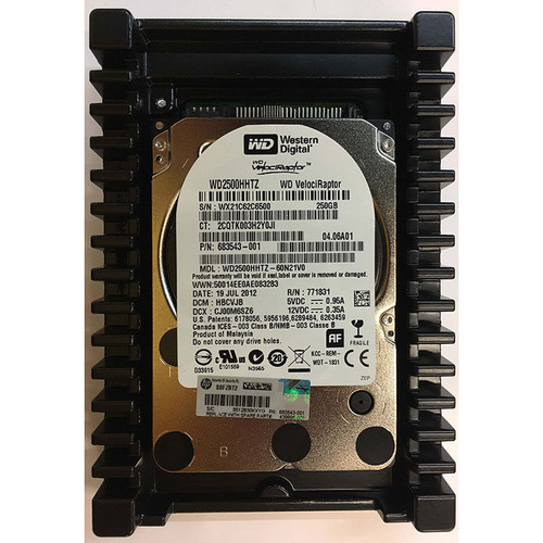 683543-001 HP 250GB 10K SATA 3.5" NHP Frame Raptor Hard Drive