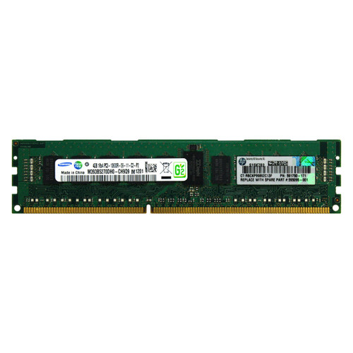 593911-B21 HP 4GB 2RX4 DR PC3-10600R-9 RDIMM Memory 593911-B21 HP 4GB 2RX4 DR PC3-10600R-9 RDIMM Memory