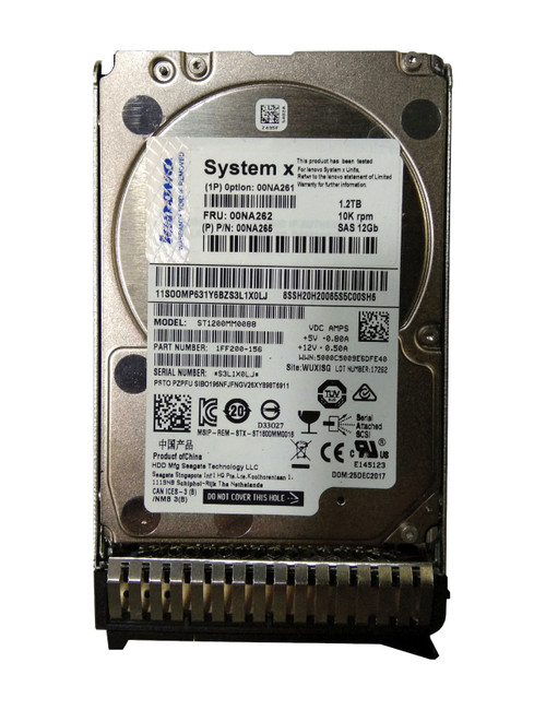 00NA261 LENOVO 1.2TB 12G 10K RPM SAS 2.5” Hard Drive