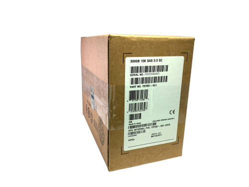 The 737261-B21 in New Retail Packaging that display's the drive's label and specs.