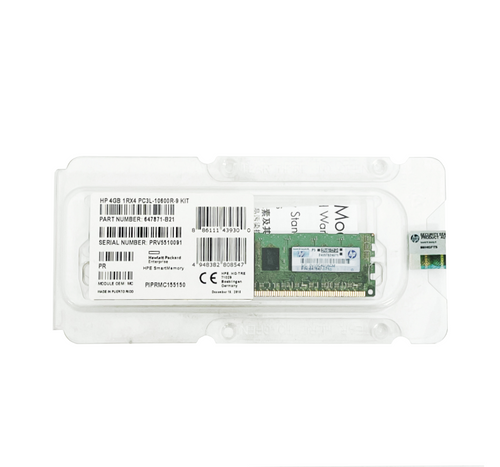 647871-B21 HPE 4GB PC3L-10600R Single Rank X4 DDR3 Memory 647871-B21 HPE 4GB PC3L-10600R Single Rank X4 DDR3 Memory