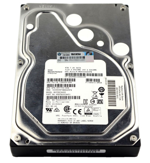 801925-001 HP 4TB 6G SATA 3.5” NHP MDL Hard Drive