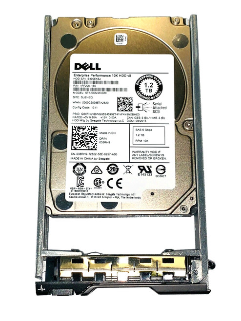 36RH9 Dell 1.2TB 10K 2.5” SAS Hard Drive 36RH9 Dell 1.2TB 10K 2.5” SAS Hard Drive