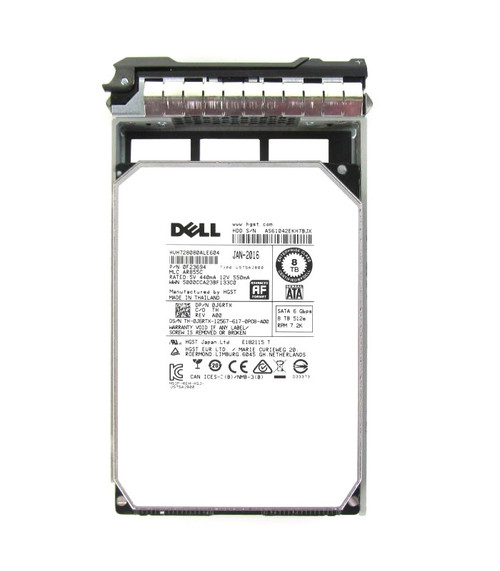 J6RTX Dell 8TB 6G 7.2K 3.5” SATA Hard Drive J6RTX Dell 8TB 6G 7.2K 3.5” SATA Hard Drive