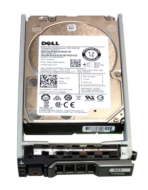 WXPCX Dell 1.2TB 12G 10K 2.5" SAS Hard Drive WXPCX Dell 1.2TB 12G 10K 2.5" SAS Hard Drive