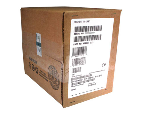 The 869384-B21 in New Retail packaging that displays the label solid state drive. The 869384-B21 in New Retail packaging that displays the label solid state drive.
