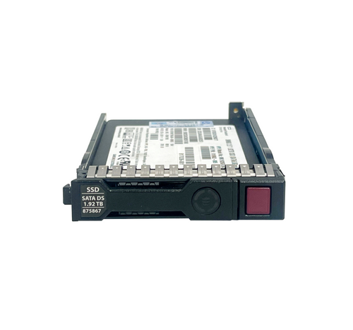 Another angle of the 875867-001 bundled with a SATA SSD for HPE ProLiant servers.