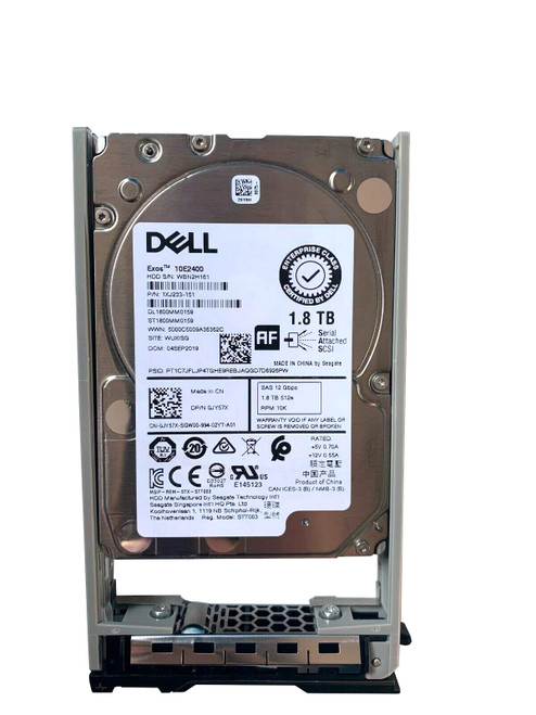 JY57X Dell 1.8TB 10K 512E SAS 12G Hard Drive