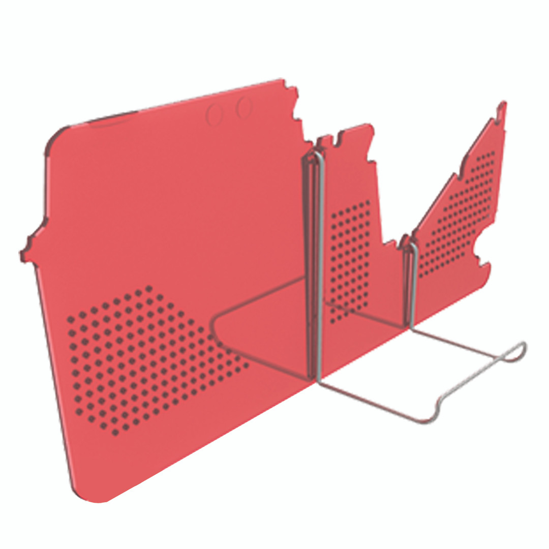 Allentown NexGen Edge Mouse 500 Cage Divider Red High-Temperature Resistant Perforated Plastic (224520-2)