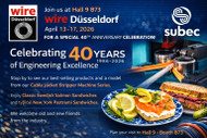 Subec Celebrates 40 Years at wire Düsseldorf 2026 – Visit Us at Hall 9, Booth B73