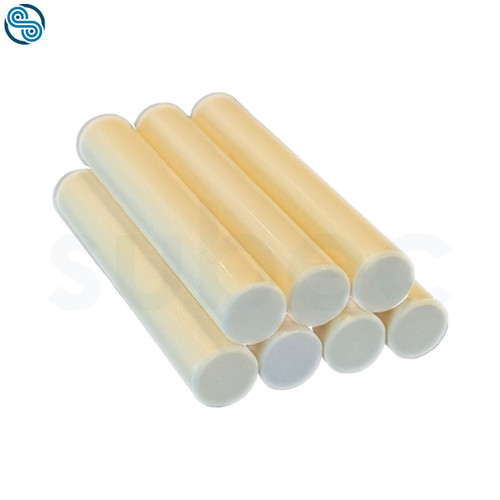 Ceramic rod, ØD8 +0/-0.1mm; L50+/-0.5mm Al2O3 99,8%; Color ivory, Surface Ra1.0