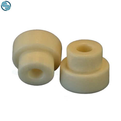 Ceramic Guide with flange, ØF13,7; ØD9,9; Ød4,0; L11,2; E5,9