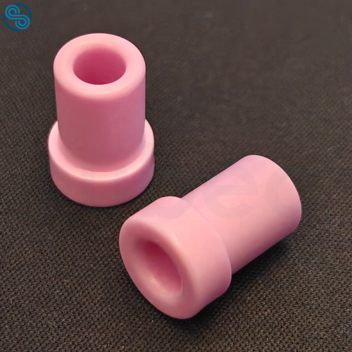 Ceramic flanged eyelet, ØF10,6; ØD8,6; Ød4,9; L15,1; E4,5