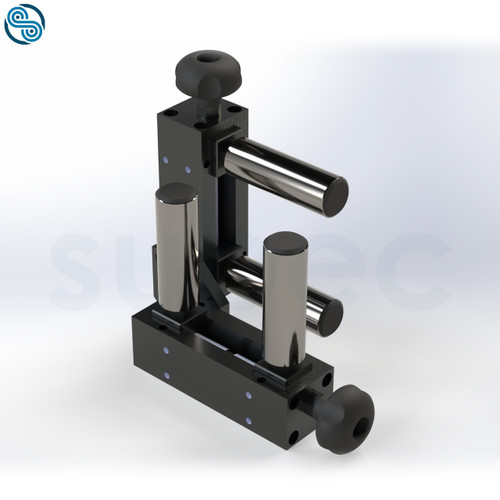 Adjustable Roller Cross Rollers, D30 L90 HRX. Opening 0-70mm, fixed lower hor. Roller