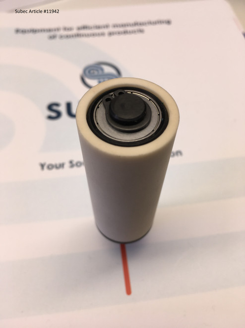 Roller, vert., D25 L60, Ceramic Sleeve; M12x12, SW17x7