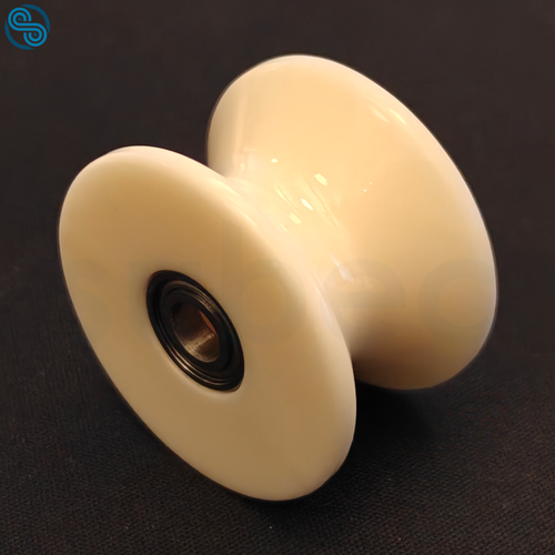 Ceramic Roller with bearings; ØD30; Ød10,5; B19; b15; r=3,6; depth 5,7