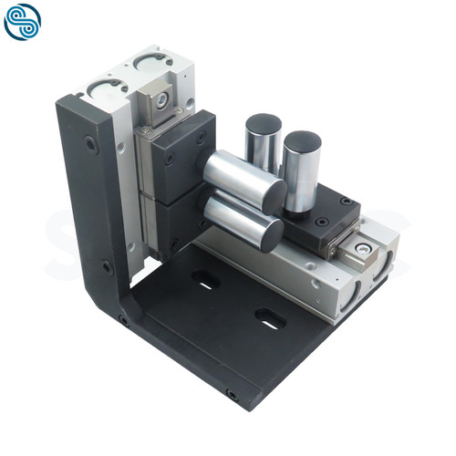 Mini Roller Cross pneumatic, HRX Rollers D30 L60, Prod. Ø 0-36mm; L-R, with stop screw