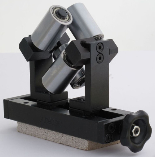 Adjustable Roller Cross 45°, product Ø 1-40mm, Ø25-rollers HRX, opening on top 30mm