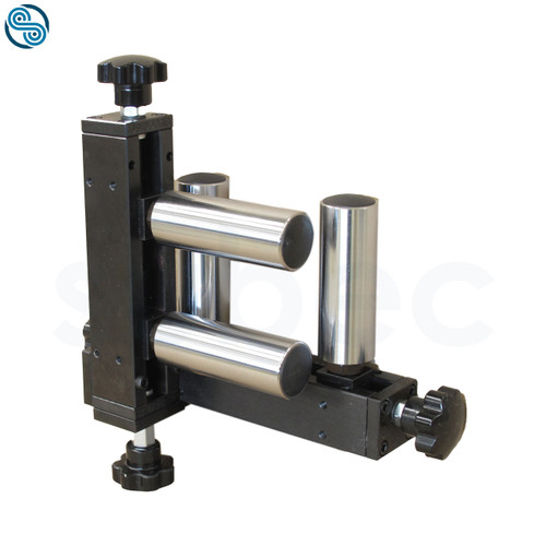 Adjustable Roller Cross with 4xD40 L110 Rollers HRX, Right to Left, Opening 0-130mm; Rollers individually adjustable