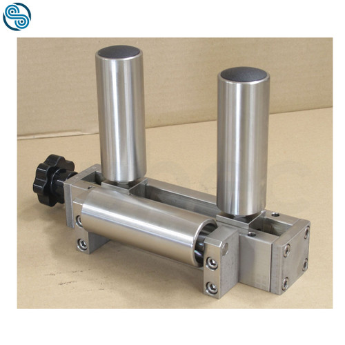 Adjustable Roller System with D40 L110 Rollers, Block, Cylinders, Shafts, Bearings in Stainless AISI 304