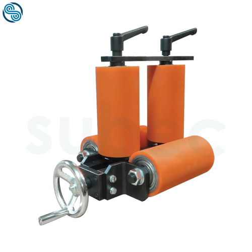 Heavy Duty Roller System,with D100 L200  Polyurethan Rollers Shore 80A Orange; max. Opening 180 mm