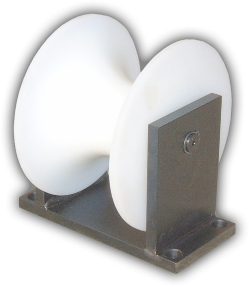 Wheel with stand, Diam. 150/rollerwidth 100, r=45, PA6. RAL 6011 Reseda Green