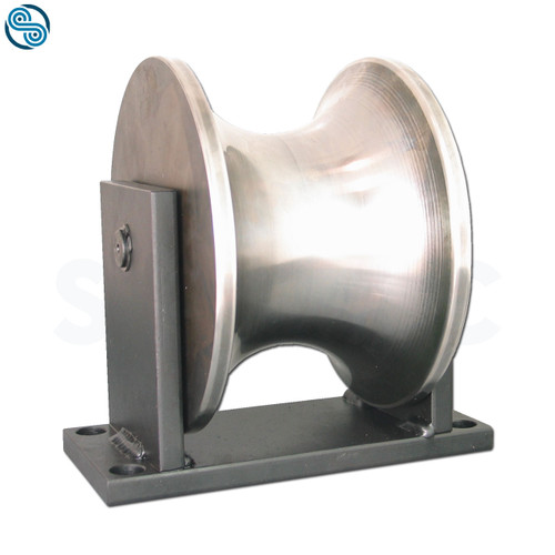 Guide Rollers with Holder, Diam. 150/roller width 100, r=45, roller hardened steel 55 HRC