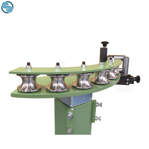 Roller Arc R400, Rollers D90 B50 polished steel, 6 Roller Ø 80, arc 90°