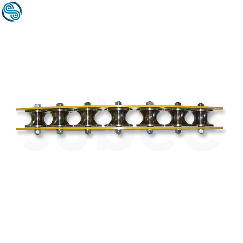 Roller Arc R400, Rollers D80 B50 steel, 7 Roller Ø 80, arc 90°