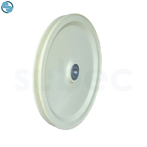Wheel in PU-hardfoam, ØD = 500, Form 1 (Radius 12); incl. Bearings 6010-2Z
