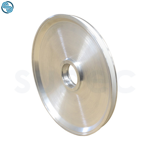 Wheel Ø146mm, ØD=159Ø, Øp=153; ALU, B=12, b=10; V-groove; Alu.Ox (White)