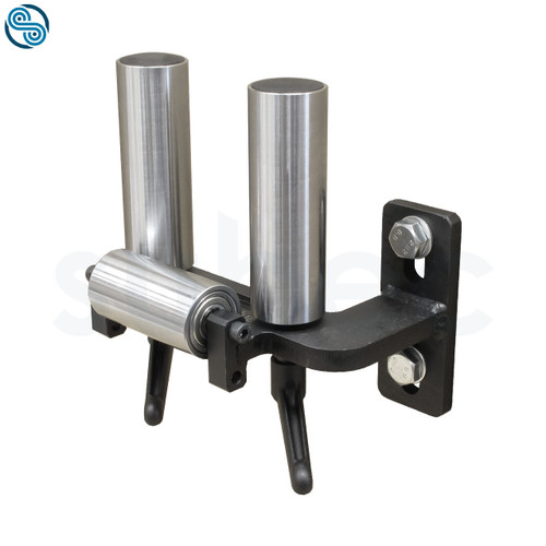 Roller system with Rollers 2x Vert. D50 L150 + 1x Hor. D50 L100 HRX; opening 0-80mm R/L