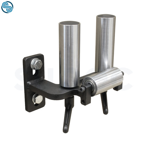 Roller system with Rollers 2x Vert. D50 L150 + 1x Hor. D50 L100 HRX; opening 0-80mm L/R