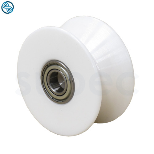Ceramic Roller SL50; ØD50; Ød9; B24; b20; 90° V-groove; Zirconium. Incl Bearings 619/9-2Z