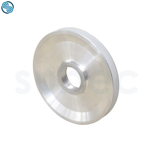 Wheel Ø100mm, ALU, B=13; V-groove; Alu.Ox (White)