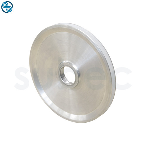 Wheel Ø142mm, ALU, B=12; V-groove; Alu.Ox (White)