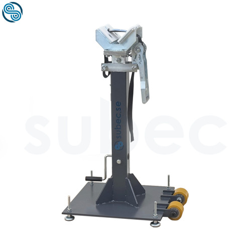 Height Adjustable Stand, height 950 +/- 140mm, with crank; Profile 80x80; Special adj. Base plate: V-shape support