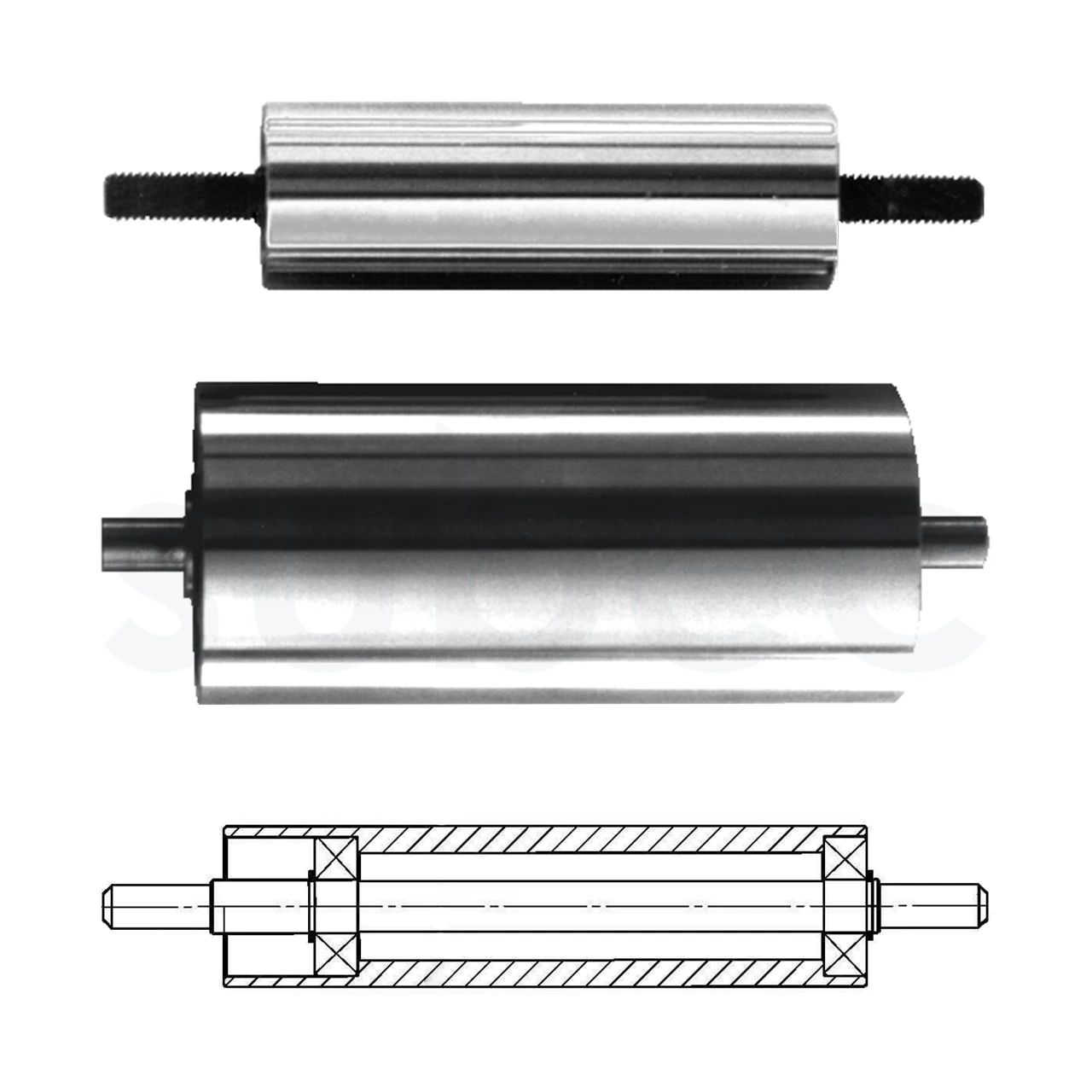 Standard double-ended shafts w/ or w/o thread