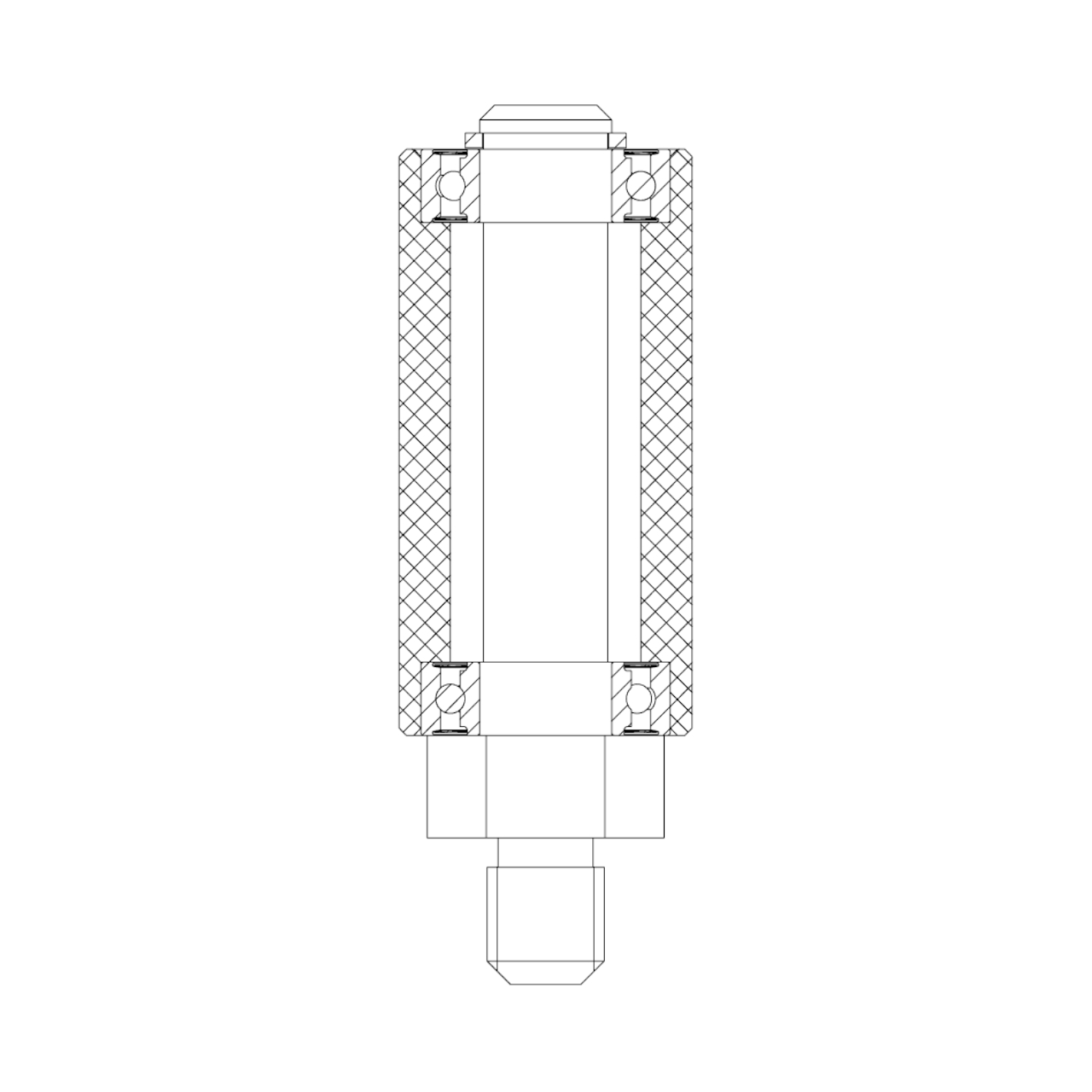 Symmetrical one shaft end