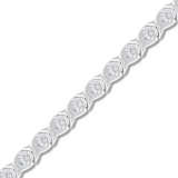 Diamond Bracelet 1/3 ct Round-cut Sterling Silver