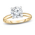 Diamond Solitaire Ring Round 14K Yellow Gold