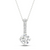 Diamond Necklace 1 ct Round 14K White Gold