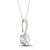 Diamond Necklace 1 ct Round 14K White Gold