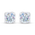 Diamond Solitaire Stud 1/4 ct Round 14K White Gold
